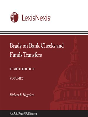 cover image of Brady on Bank Checks and Funds Transfers